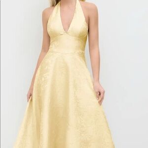 Butter Yellow Floral Lace dress